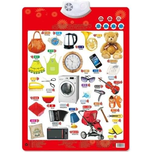 Supplies articles learning baby toy Daily Supplies Articles Learning Baby Sound Wall Chart Read Card Book Early Educational