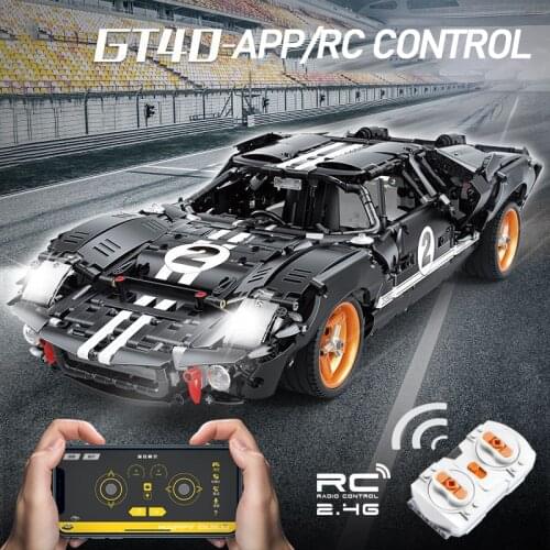 In Stock Tech Ford GT40 MK I 1967 F150 Mustang Hoonicorn Racing Car MOC-33807 Building Blocks APP RC Bricks Toys for Children