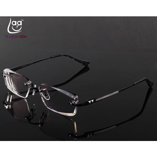 Luxury PRIVATE Custom Manual Pure Titanium Frame Diamond Cut High-elastic Tinted Lenses Prescription Glasses Photochromic
