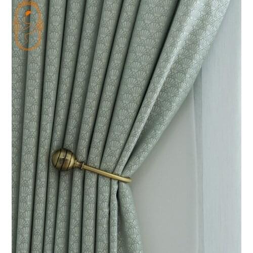 High-end Korean Jacquard Curtains, Light Luxury Nordic Blackout Curtains for Living Room Bedroom Finished Customization