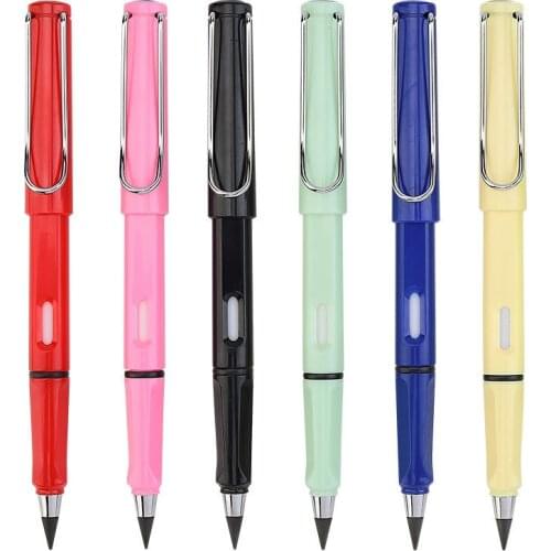 1 Piece Lytwtws Eternal Pencil Without Ink Unlimited Writing Environmentally Friendly Office Stationery Pencil with Free Eraser