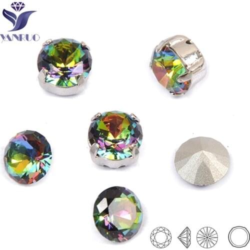 1357 Brilliant Cut Vitrail Medium Sew Strass Glass Rhinestones Sew On Stones Shiny Beads Stones For Applique Wedding Dresses