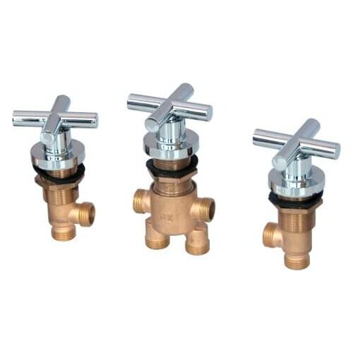 3pcs=1set Bathroom faucet control hot and cold water , Massage bathtub split , bathtub triangle set , bathtub mixing valve