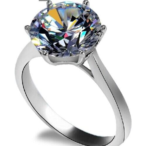 4 Carat Pure 18K Gold Top Popular Brand Remarkable Certified Moissanite Women Wedding Ring Great Design Forever Love Jewelry