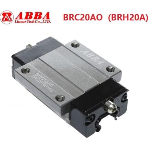 4pcs Original Taiwan ABBA BRC20AO/BRH20A Linear Flange Block Carriage Linear Rail Guide Bearing for CNC Router Laser Machine
