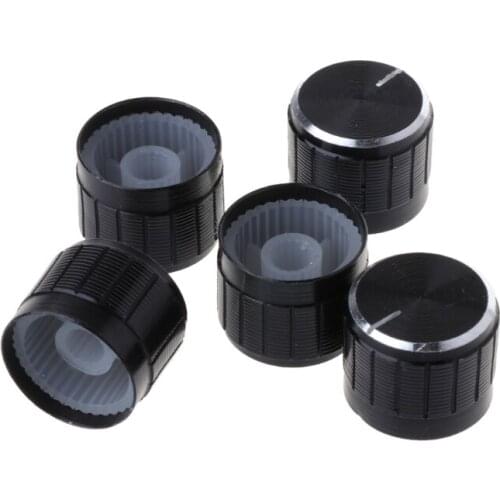 5Pcs 21X17mm Aluminum Rotary Control Potentiometer Knob Electronic Component