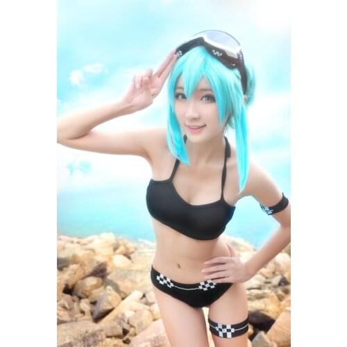 Anime Hallowmas cosplay Sword Art Online Asada Shino swimwear black bathing suit