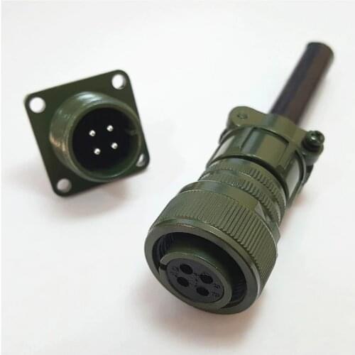 MS3106A Aviation Plug Connector 2Pin/3Pin/4Pin/5Pin/6Pin/7Pin Available Green Aviation Socket MS3102A Female&Male Connection