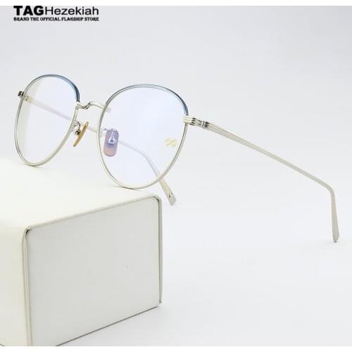 Brand Round titanium glasses frame men eyeglasses women spectacle frames Ultra light Retro fashion eye glasses frames for women