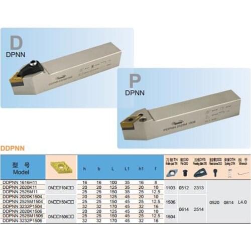 D type CNC tool cutter bar diameter DDPNN 2020K1504 plate type circular knife free shipping