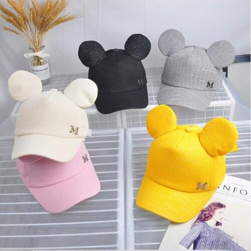 Children Hat Big Ears M Lettered Baseball Cap Snapback Baby Boy Hat Baby Girl Hip Hop Hats Kids Sun Caps