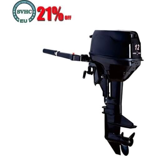 Two-Stroke 12.0HP Boat Outboard Engine Water Cooling System Outboard Motor Gasoline Fuel Motor For Inflatable Fishing Boat 8.8KW