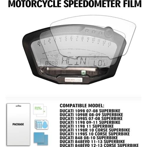 Cluster Scratch Protection For Ducati 848 1098 1198 Monster 796 821 1200 Supersport Hypermotard 950 Motorcycle Film Screen Cover