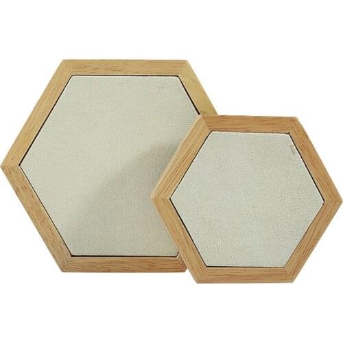 2PCS Rhombus Jewelry Display Stand with Microfiber Necklace Earrings Bracelet Holder Organizer for Jewelry Showcase