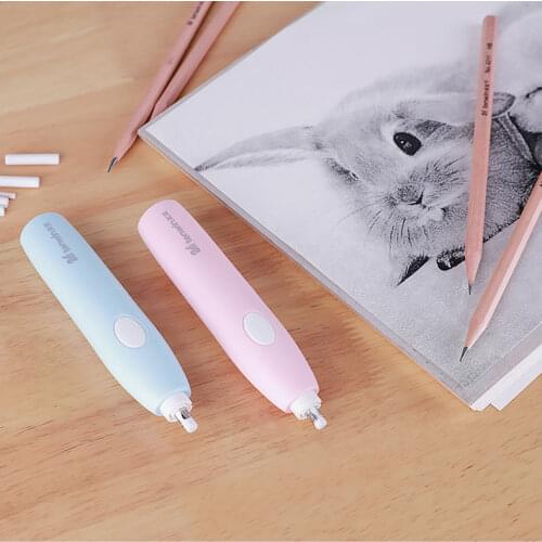 Tenwin Drawing Mechanical Electric Eraser For Kids School Office Supplies Highlights Rubber Pencil Eraser Refill Stationery