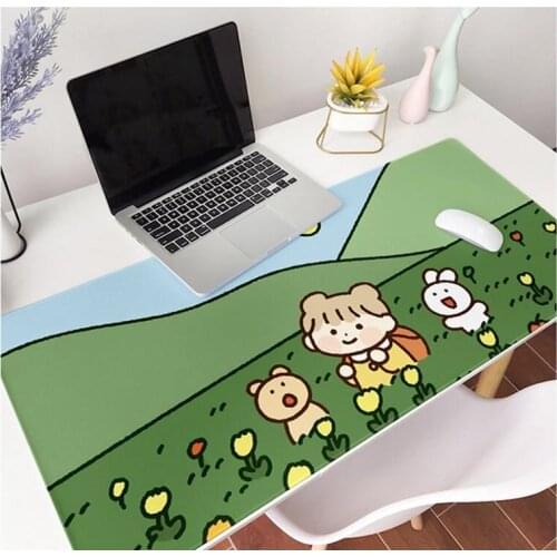 Cute Mouse Pad Large Game Computer Keyboard Office Long Table Mat Kawaii Desk OfficeHome Decoration Antislip Girls Boys Room