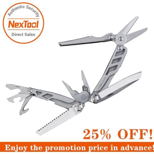 NexTool EDC Outdoor Hand Tool Set 16 IN 1 Multi Functional Plier Folding Stainless Steel Knife Screwdriver Can Opener NE0104