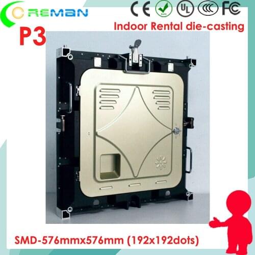Outdoor led rental display p3 led module dotmatrix smd 64x32 , lightweight alloy die casting led cabinet p2 p3 p4 p5 p6