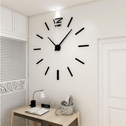 Simple Style Decoration Wall Clock Clock 3d Diy Acrylic Mirror Wall Clock Handmade Decoration Home Art