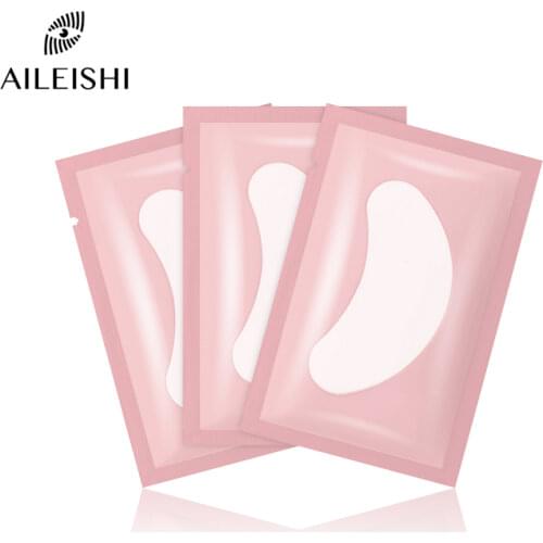 10/50/100 PCS Eye Pads For Eyelash Extension Under Eye Eyelash Patches Paper Patches Pink Lint free Stickers for False Eyelashes