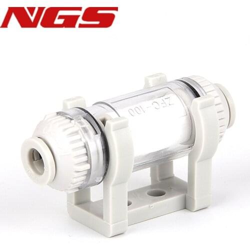 ZFC Pipeline Pneumatic Vacuum Filter In Line Removable Fiber Element For Air Suction Cup AZFC100 AZFC200 ZFC100-06B ZFC200-08B
