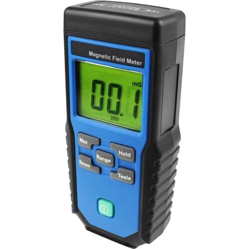Portable Digital EMF / ELF Single Axis Gauss Meter Gaussmeter Detector Electromagnetic Field mG 30-300Hz Made in Taiwan