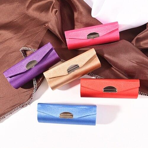 Fashion Lipstick Case Retro Embroidered Fashion Holder Flower Design With Mirror Jewelry Packaging Box Random Color