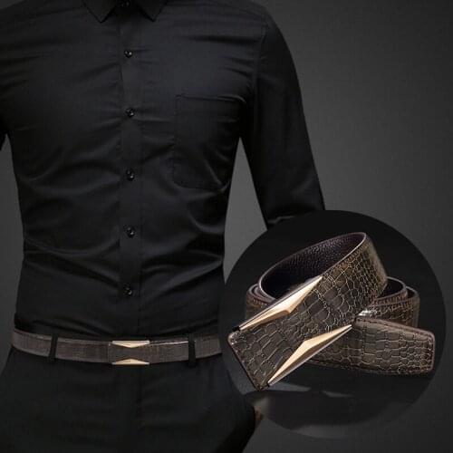 Fashion Coffee Belt Mens Youth High Quality Belt Mens Classic Designer Casual Full Grain Leather Popular Cintos Masculinos