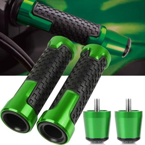 For KAWASAKI NINJA400 Z1000 Z750 Z400 Z900 2018-2021 7/8" 22mm Motorcycle Handle Bar Grips Handlebar Ends Cover Plug Z800 LOGO