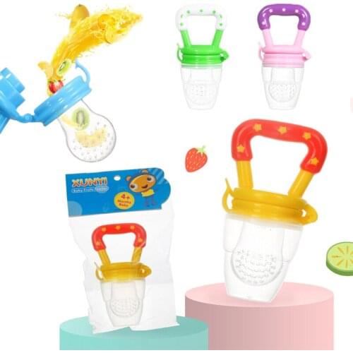 2019 Fresh Fruit Food Kids Nipple Feeding Safe Milk Feeder Baby Pacifier Bottles Teat Fresh Fruit Nibbler Safety baby products