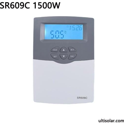 SR609C-1.5KW Controller Solar Water Heater for Compact Pressurized System with 1500W H1 and 20 Meters Cable WIre NTC10K
