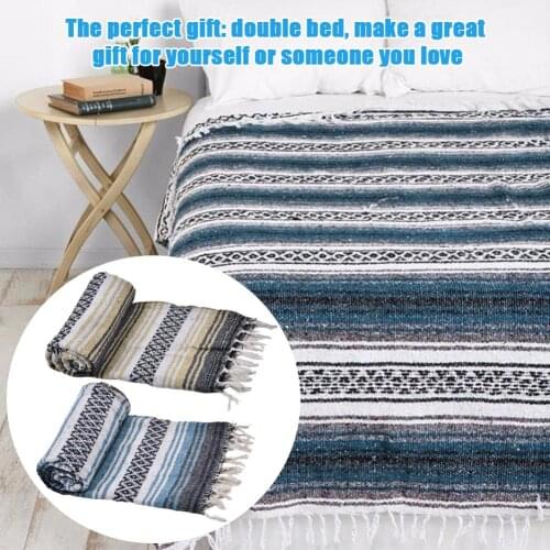 Mexico Style Thick Soft Woven Yoga Blanket Mat Pad For Outdoor Sandbeach Picnic Camping Travel Beach Hiking Shawl Towel Mats