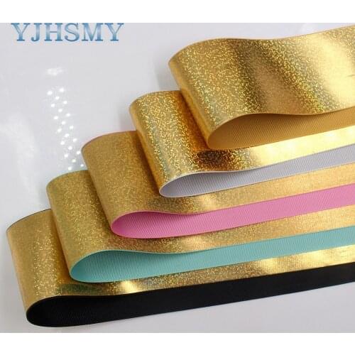 YJHSMYG C-171009-574,75 mm 5 yards scalding aurum Ribbons Thermal transfer Printed grosgrain,Clothing ingredients,DIY material