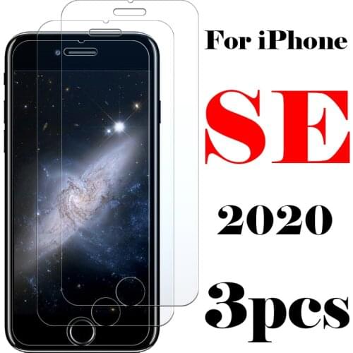 3PCS Protective glass for iphone se 2020 screen protector iphonese i phone 2 se2 se2020 film armor temper glas protection