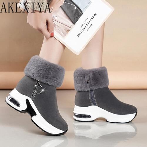Women Ankle Boot Warm Plush Winter Shoes for Woman Boots High Heels Ladies Boot Women Snow Boots Winter Shoes Height Increasing
