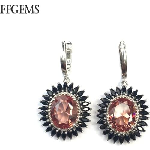 FFGems 925 Silver Sterling Created Zultanite Dangle Earrings Fine Jewelry Women Wedding Wholesale