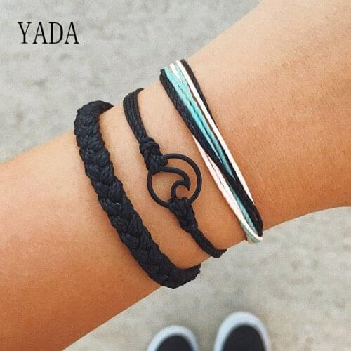 YADA Gifts Bohemian String Cord Woven Braided Bracelet&Bangles For Women Handmade Bracelets Charm Friendship Bracelet BT200039