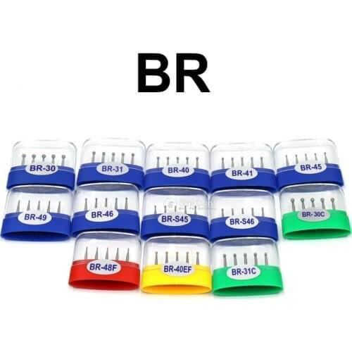 1 Box Dental Diamond Burs BR Series High Speed Handpieces Grit Burs for Removing Caries