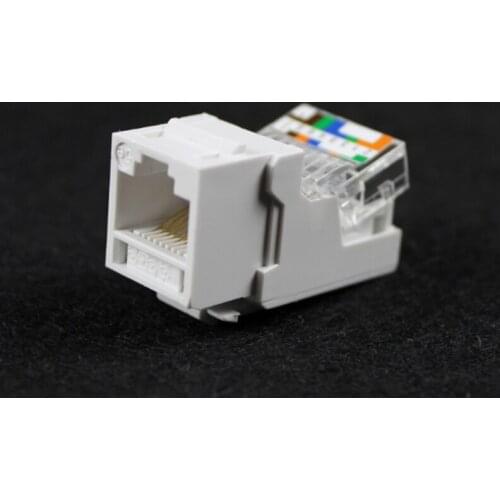 100pcs Putian style cat5e utp keystone jack computer network module RJ45 information module
