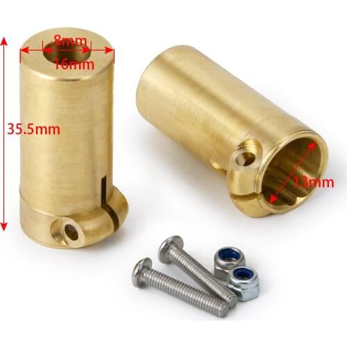 2pcs Golden Rear Axle Adapters Counterweight For AXIAL SCX10 II AX90046 1/10 RC Crawler