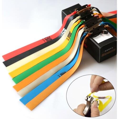 3pcs/6pcs Powerful Resilient Rubber Flat Elastic Band for Slingshot Catapult Latex Tape Outdoor Shooting Accessories 0.5mm-1.2mm