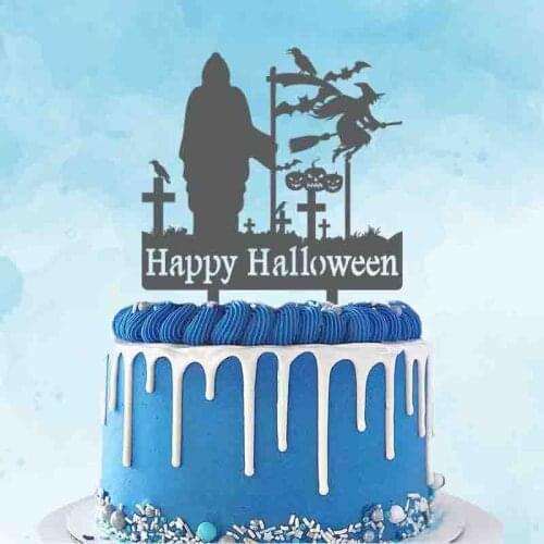 Happy Halloween Acrylic Cake Topper For Halloween Party Cake Decoration Topper