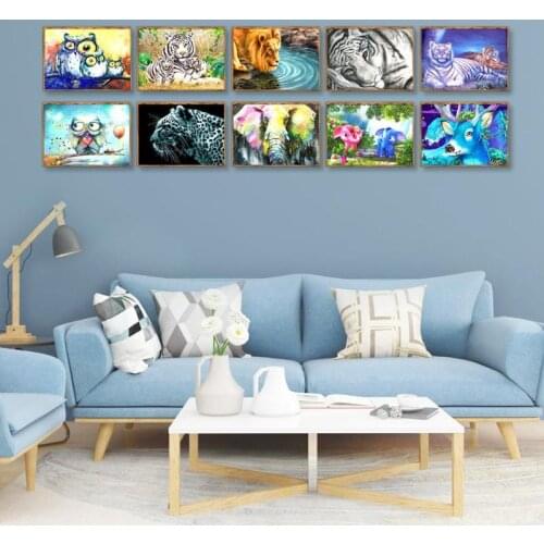 5D DIY Diamond Painting Full Square Drill Rhinestone Animal Cross Stitch Kit Home Decor Living Room Bedroom Classroom Entrance