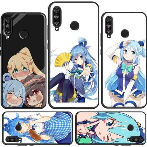 Anime Konosuba Aqua Case For Huawei P40 Lite P30 P20 Pro Mate 20 Lite P Smart 2019 Nova 5T Honor 10i 8X 9X 8A