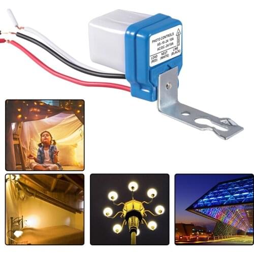 Light sensor Switch Automatic Auto On Off Photocell street Light Switch DC 12V 24V AC 110V 220V Photo Control Photoswitch Sensor