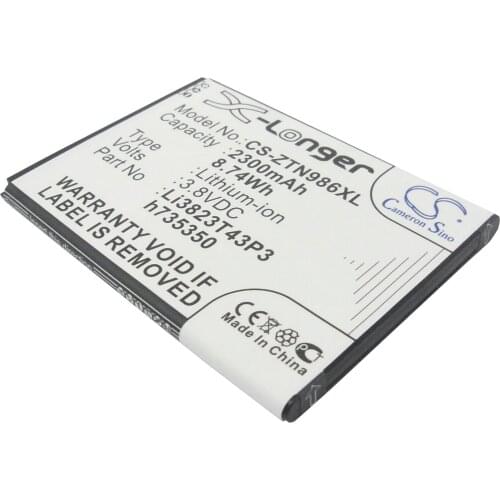 CS 2300mAh / 8.74Wh battery for T-Mobile MF64, Z64 Li3823T43P3h735350