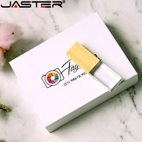 JASTER USB 2.0 Flash Drives 128GB Free Custom LOGO Pendrive 64GB USB+BOX Wedding Gift Memory Stick 32GB photography Pen Drive
