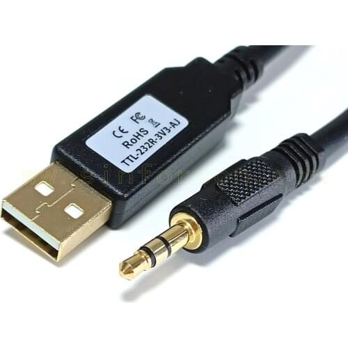 Gold plated ftdi chip usb uart ttl to 3.5 aux stereo jack serial cable compatible for FTDI TTL-232R-3V3-AJ or ttl-232r-5v-aj