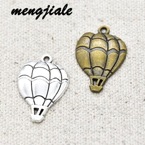 12pcs Hot Sell Metal Vintage Hot Air Balloon Charms Pendant Fit Jewelry Makings DIY Handmade Craft
