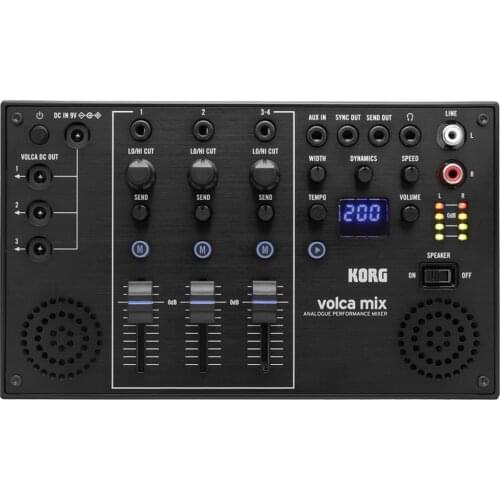 KORG VOLCA MIX 4-channel Mini Analog Mixer Mixing Bus with Built-in Stereo Speakers Sync Out Volume Gain Control Mute AUX